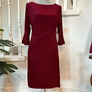 Chaps burgundy dress